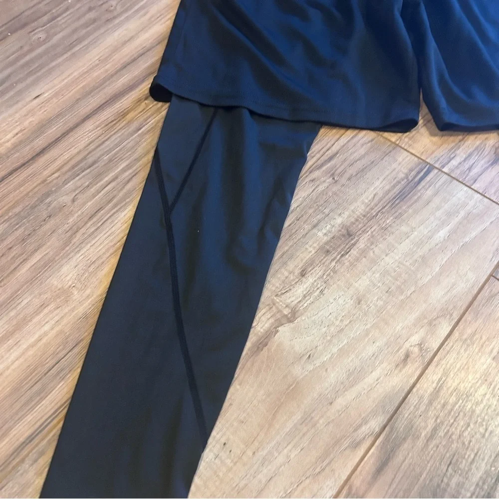 2-in-1 Athletic Shorts with Compression Liner Leggings Black Men’s Small NWT